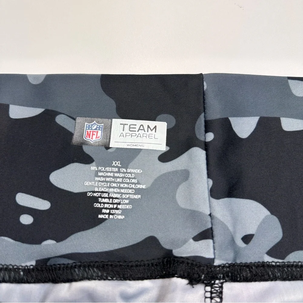 NFL Team Apparel Minnesota Vikings Black Gray Camo Athletic Leggings Size XXL